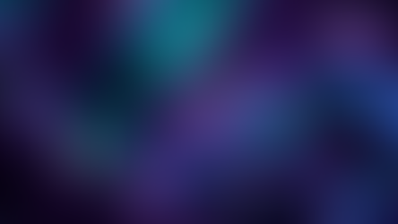 An abstract, close-up shot features flowing, ribbon-like forms in vibrant shades of teald and purple, set against a dark purple background. The forms are smooth and glossy, with highlights and reflections suggesting a metallic or glass-like texture. The composition is dynamic, with the ribbons curving and intertwining, creating a sense of depth and movement. The lighting is dramatic, with bright areas of light and deep shadows, enhancing the three-dimensional quality of the forms.