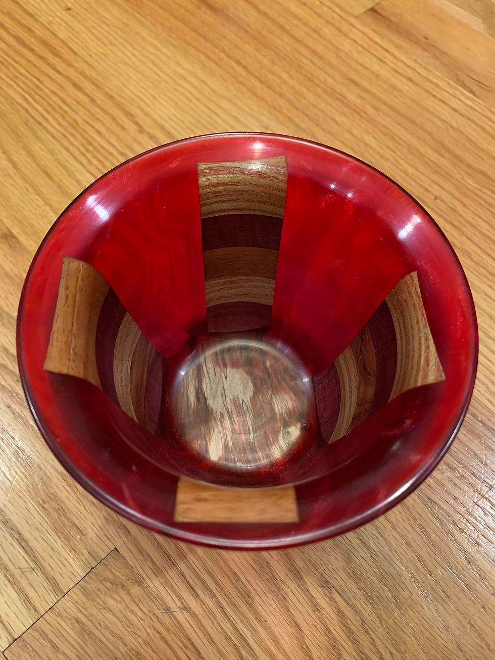 Thumbnail: Hand Turned Wood & Resin Bowl