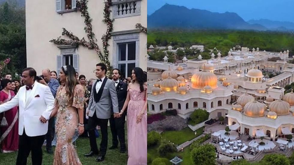 The wedding of Isha Ambani and Anand Piramal was a sight to behold. These events took place in iconic locations.