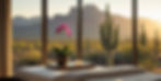 The view out of a high-end patient room at a spa that has a great view of mountains with s