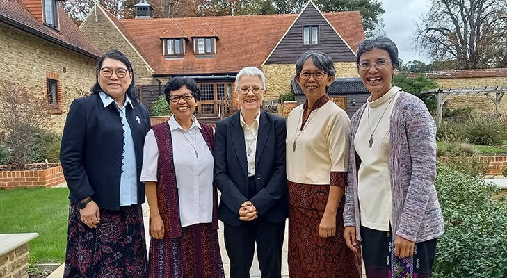 Delegates from the Area of Asia. L-R: Sr Wina; Sr Yustin; Sr Clare; Sr Beta; Sr Afra, (Area Leader)