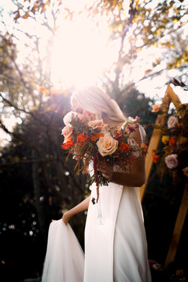 autumn palette bridal bouquet