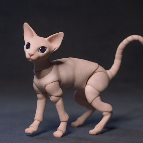 Thumbnail: Pink Oriental BJD Cat 5 cm
