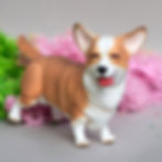 Thumbnail: Adult Corgi dog BJD art doll face close-up. Realistic handmade animal portrait with expressive eyes.