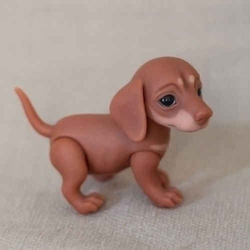 Thumbnail: Puppy Dachshund Doll red and tan