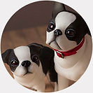 Unpainted Boston Terrier BJD dog raw parts kit