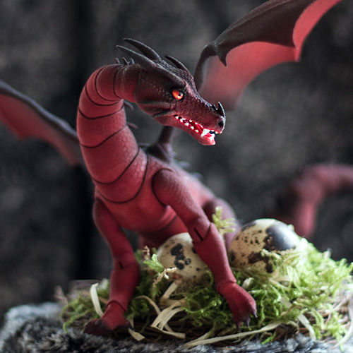 Thumbnail: bjd dragon doll green