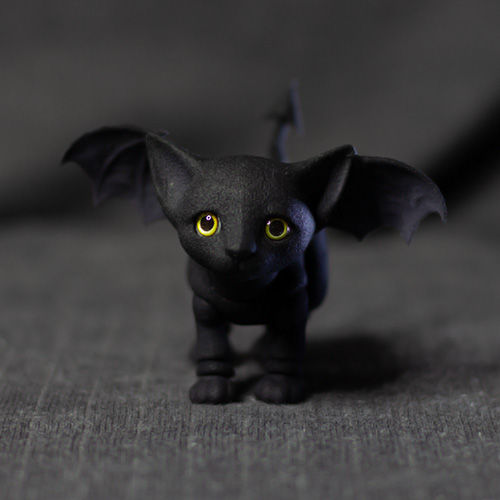 Thumbnail: BJD Kitten with demon wings