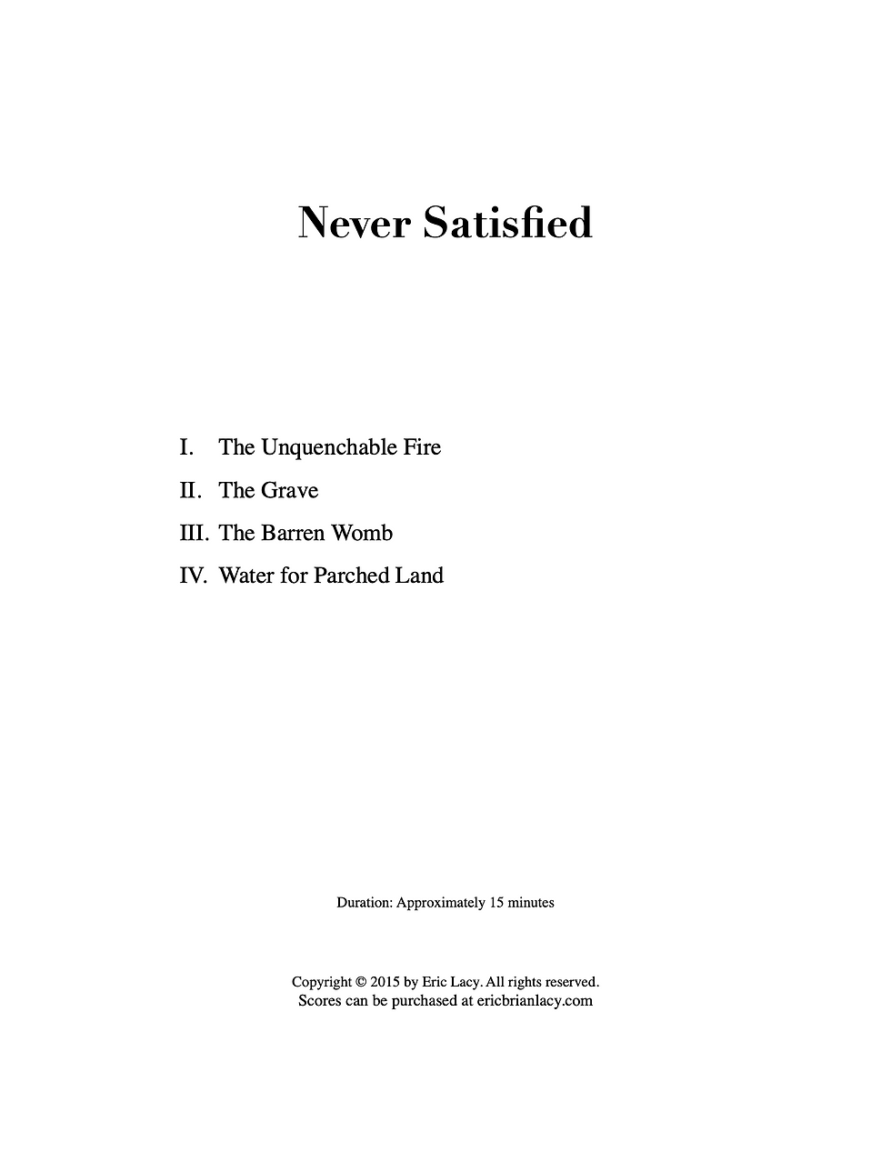Thumbnail: Never Satisfied