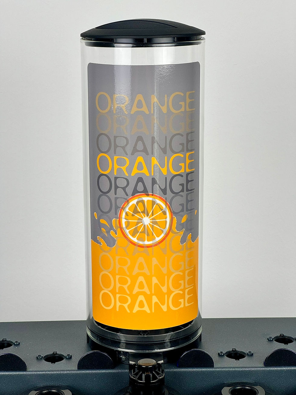 Glasbehälter groß (2l) Orange Label