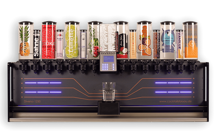 D3gastro1250 cocktail machine front view