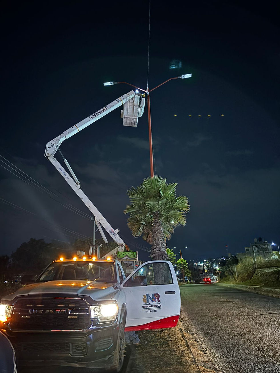 Instala y reconecta Nicolás Romero más de 250 luminarias en vialidades principales
