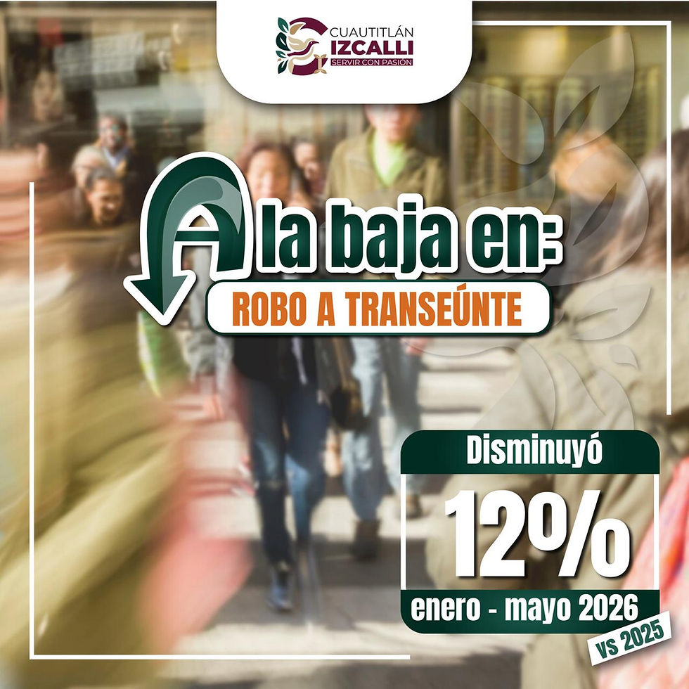 Menos robos, más seguridad: Gobierno de Daniel Serrano reduce 12% el robo a transeúnte en Cuautitlán Izcalli
