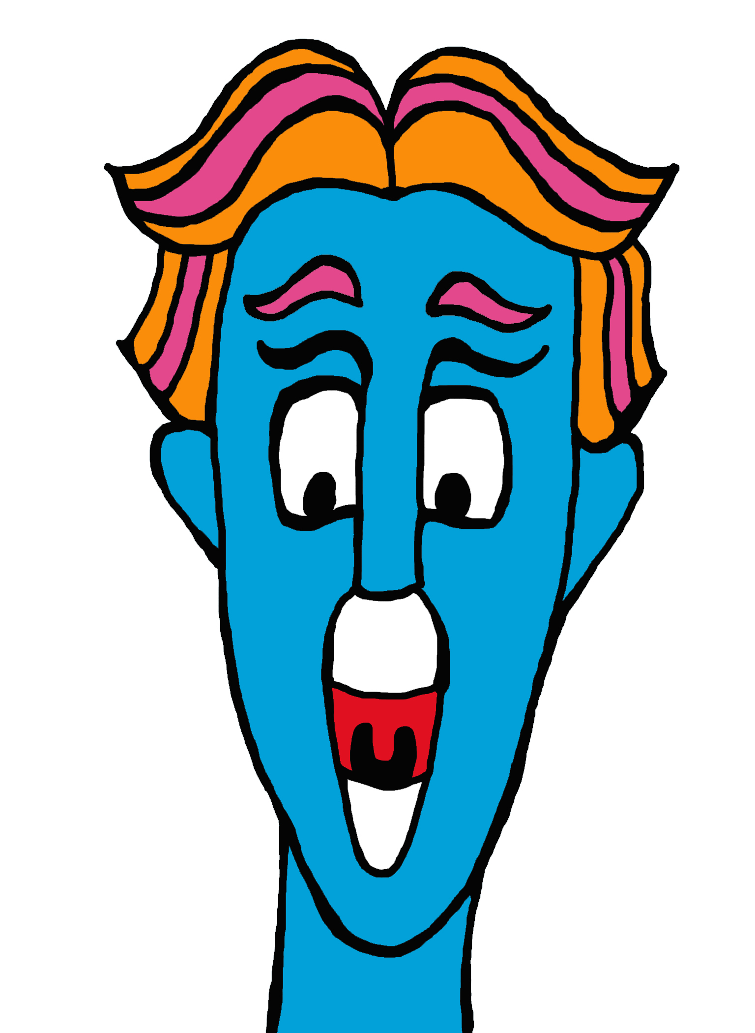 Blue Man Sticker