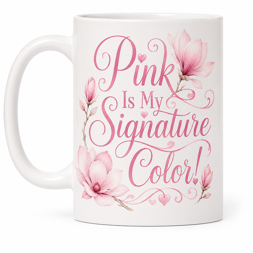 Pink Is My Signature Color Steel Magnolias Shelby Quote Mug