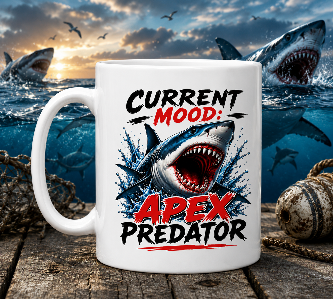 Current Mood: Apex Predator Shark Week Mug