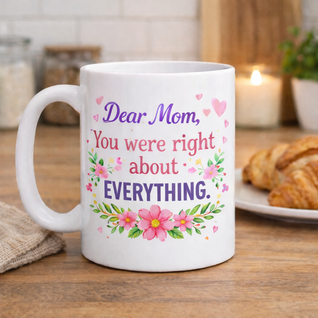 Dear Mom You Were Right About Everything Mother's Day Coffee Mug