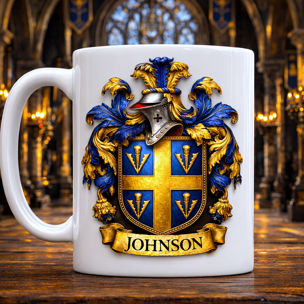 Johnson Family Crest Coffee Mug