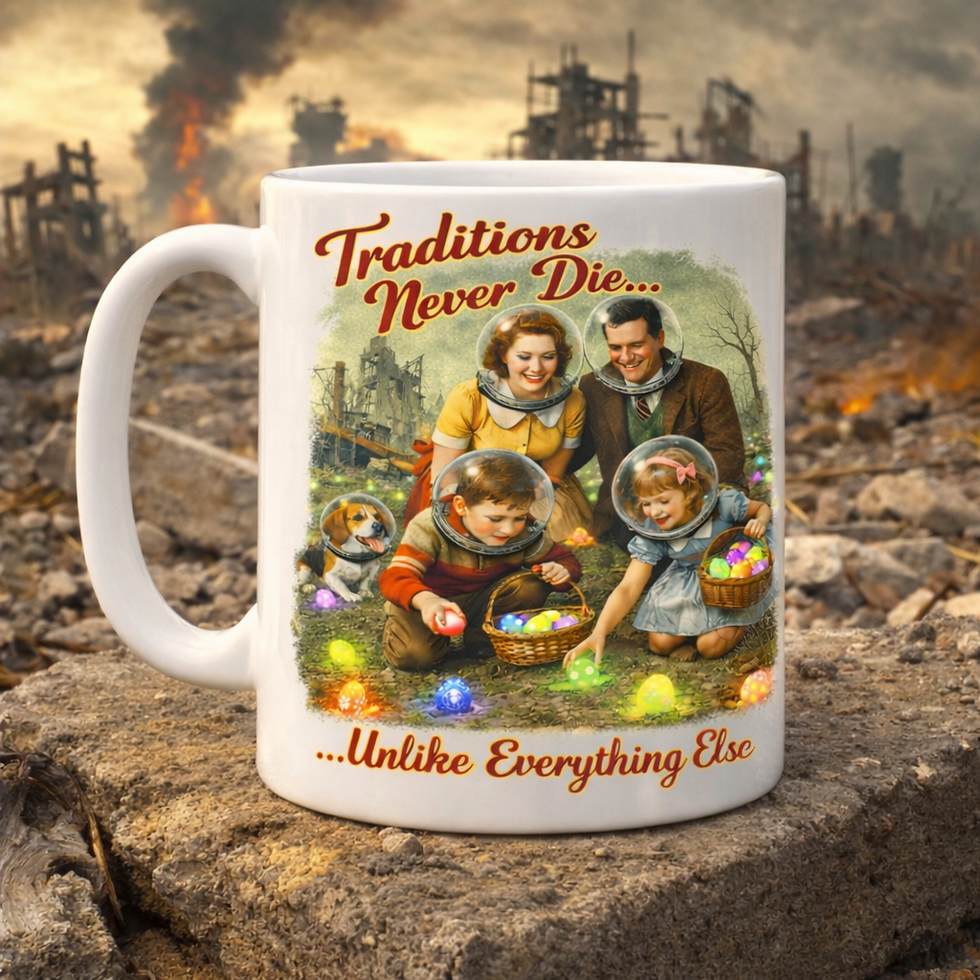 Fallout Family Values Traditions Never Die Retro Easter Coffee Mug