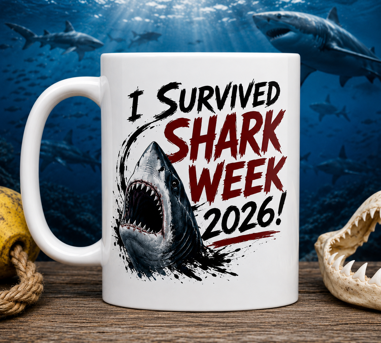 I Survived Shark Week 2026 Mug