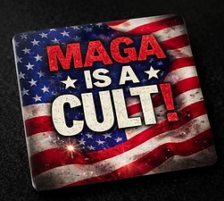 MAGA Is A CULT Anti-Trump Anti-Fascism 2.5 in Fridge Magnet