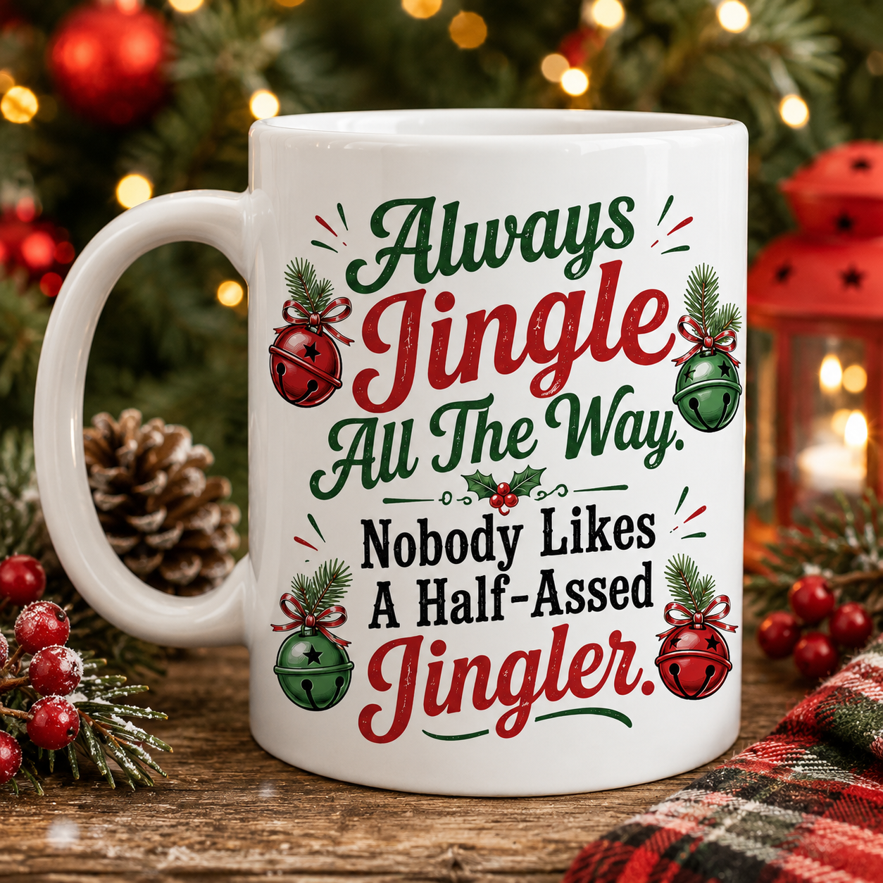 Always Jingle All The Way Funny Christmas Mug