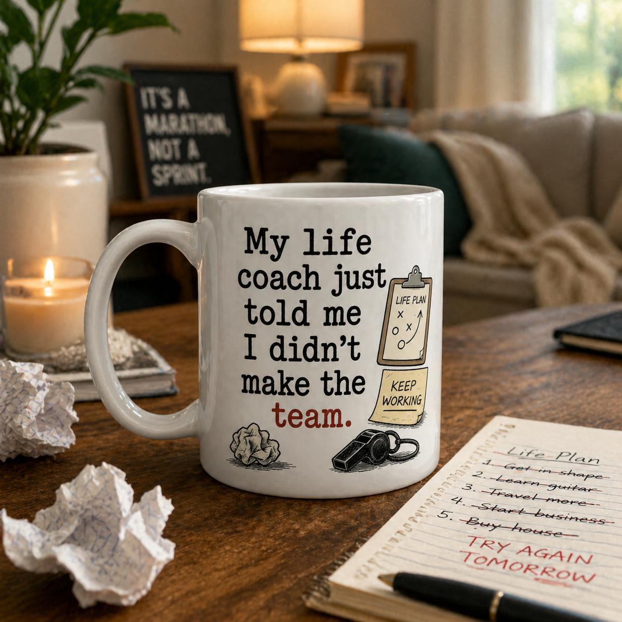 My Life Coach Just Told Me I Didn't Make The Team Mug