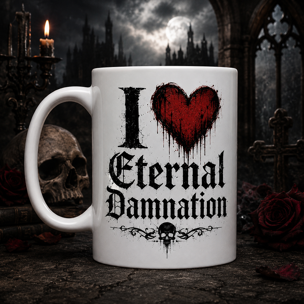 I Love Eternal Damnation Goth Gothic Vampire Mug