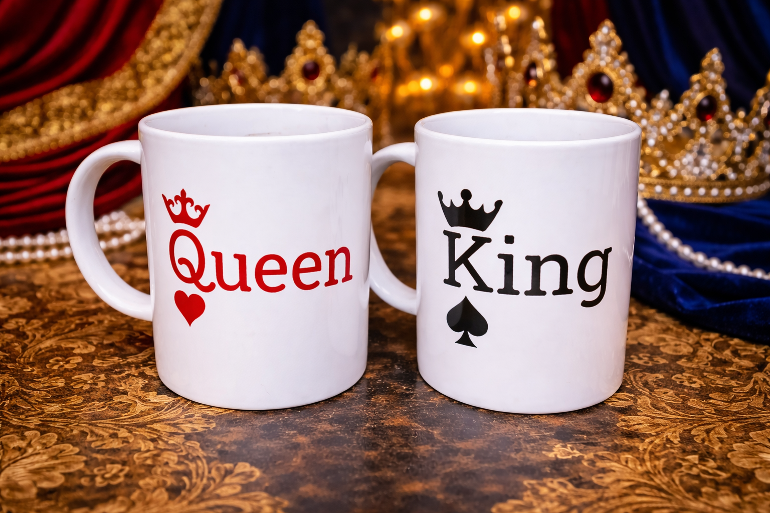 His and Hers King and Queen Power Couple Coffee Mug Set