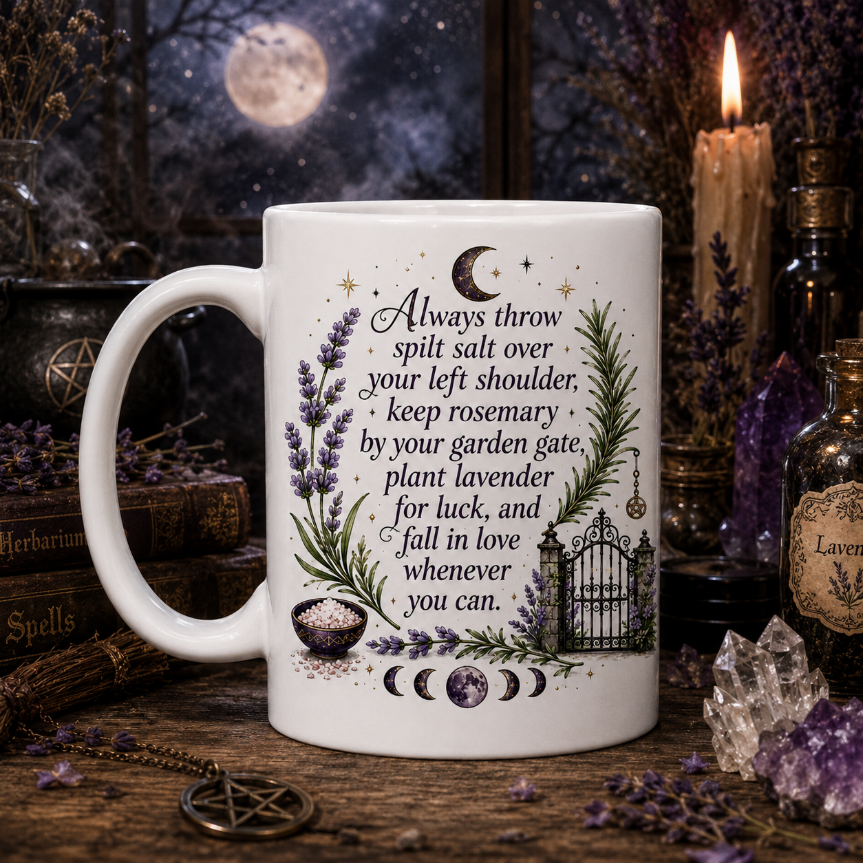 Always Throw Spilt Salt Practical Magic Sally Owens Quote Mug