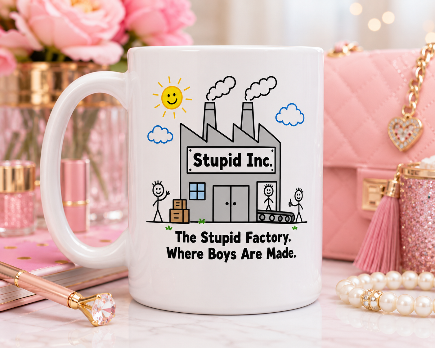 Stupid Factory Where Boys Are Made Mug