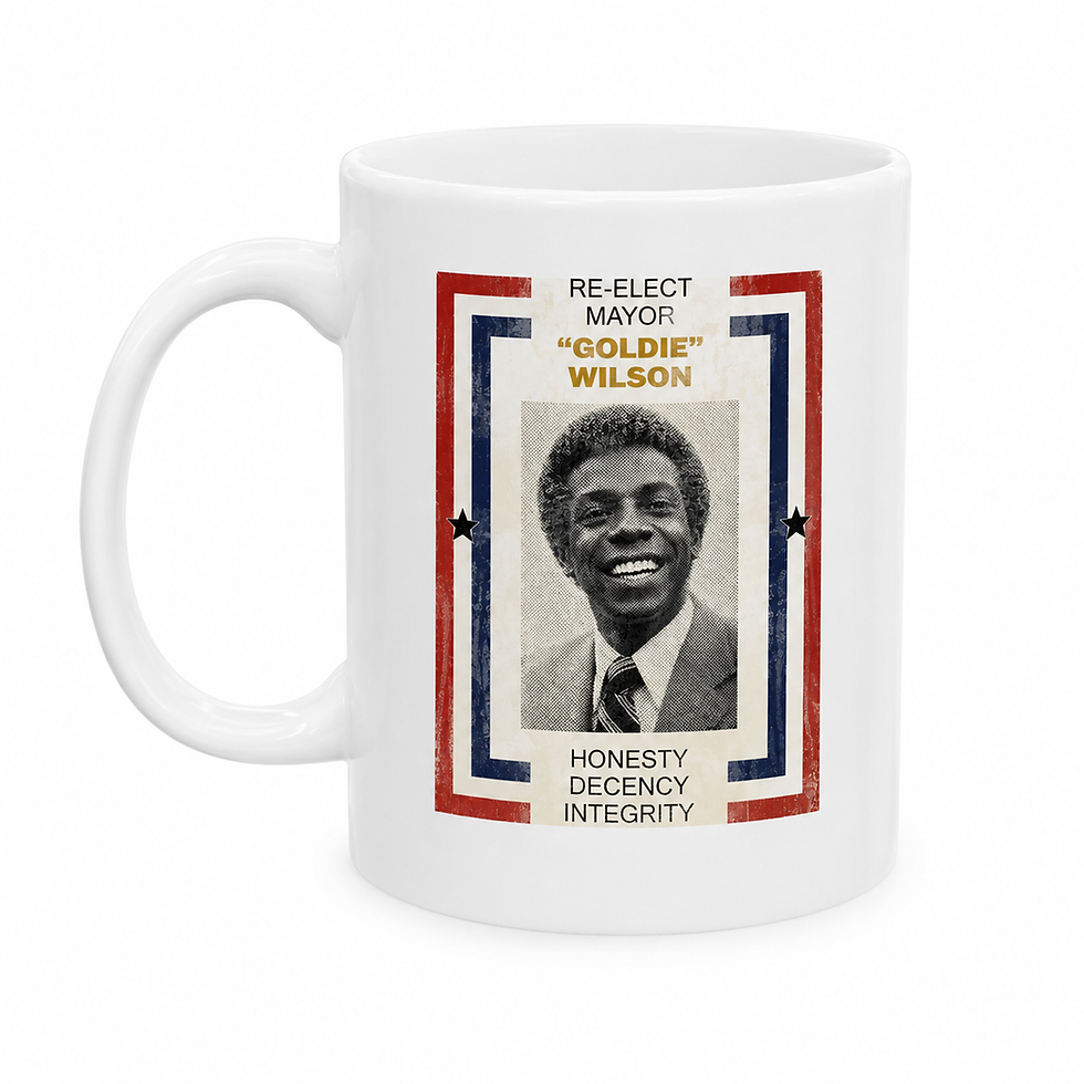 Re-Elect Mayor Goldie Wilson Back To The Future Tribute Mug