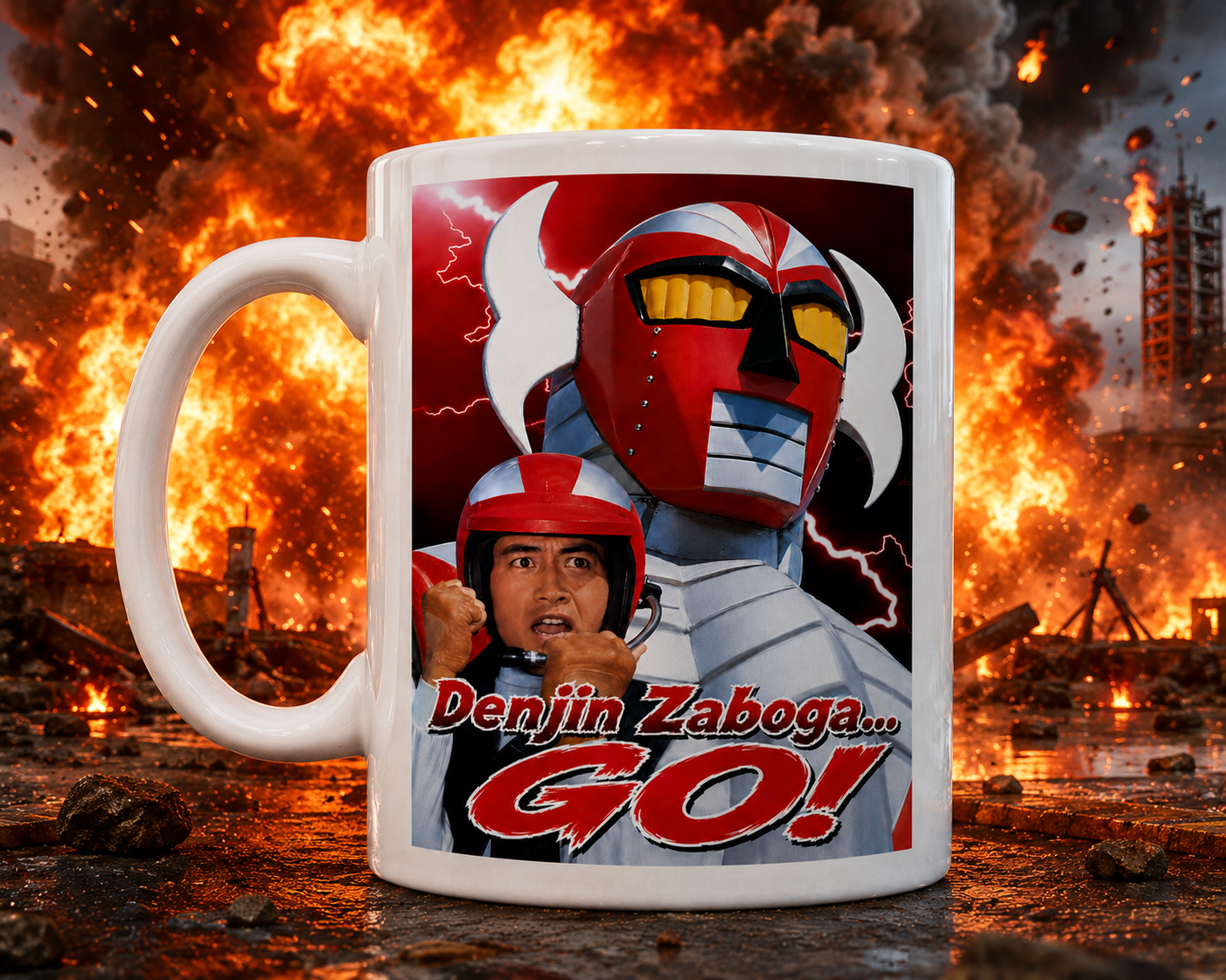 Denjin Zaboga GO! 1970's Japanese Tokusatsu TV Show Mug