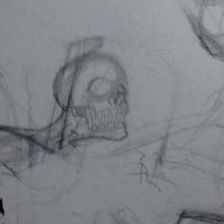 Detalle zombie en lápiz