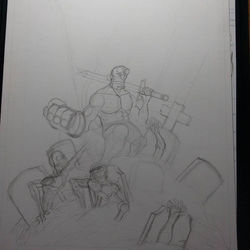 Proceso lápiz Hellboy