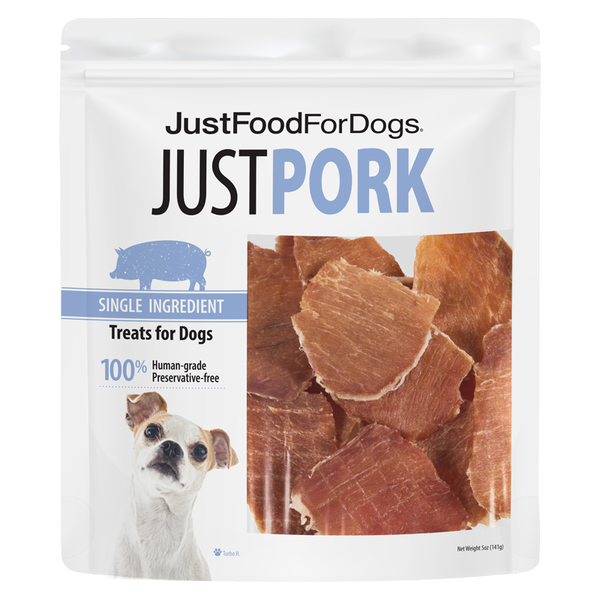 Just Food for Dog Just Pork treat for dogs, Jerky Treat, 100% Pork