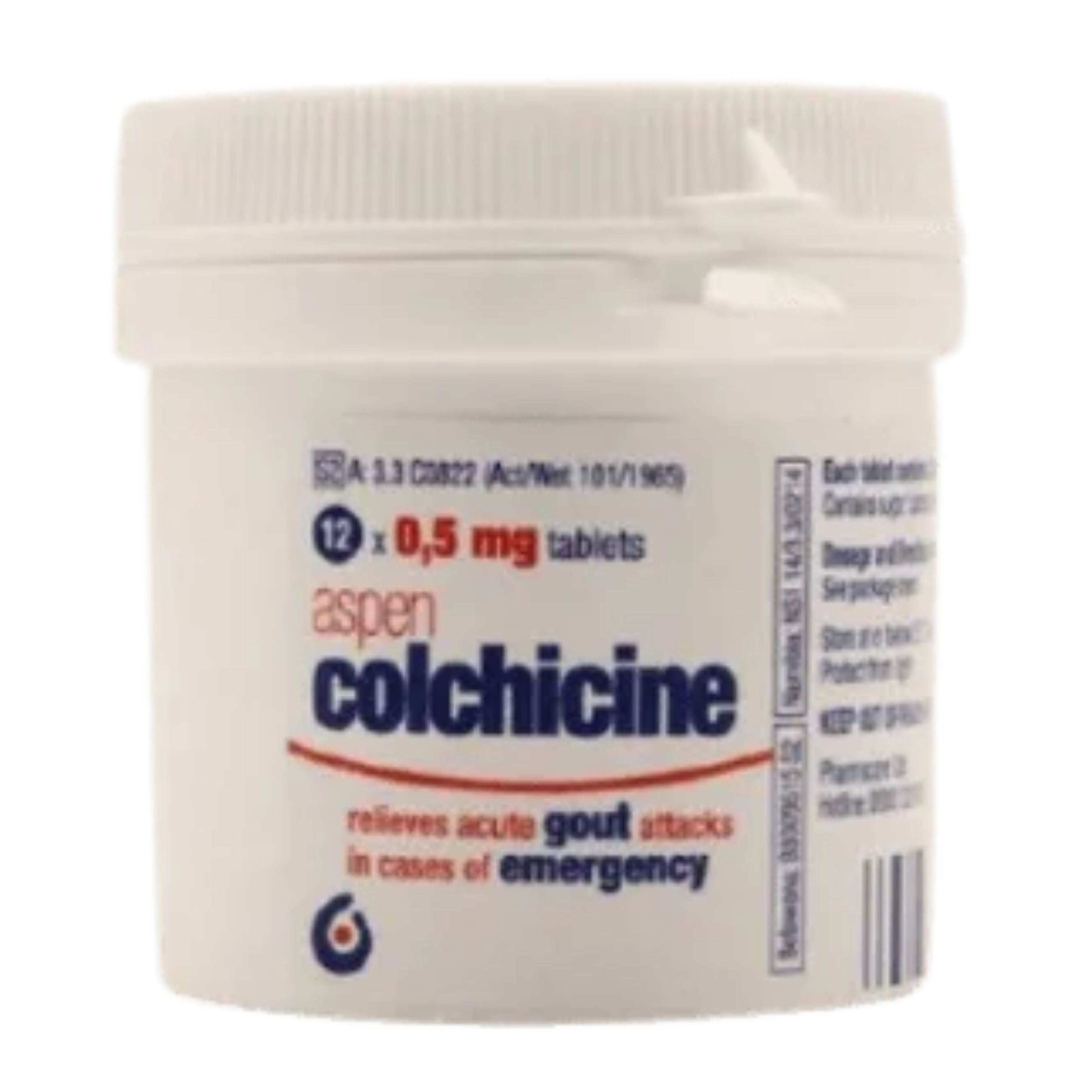 Aspen Colchicine 0.5mg Tablets 12 Tablets