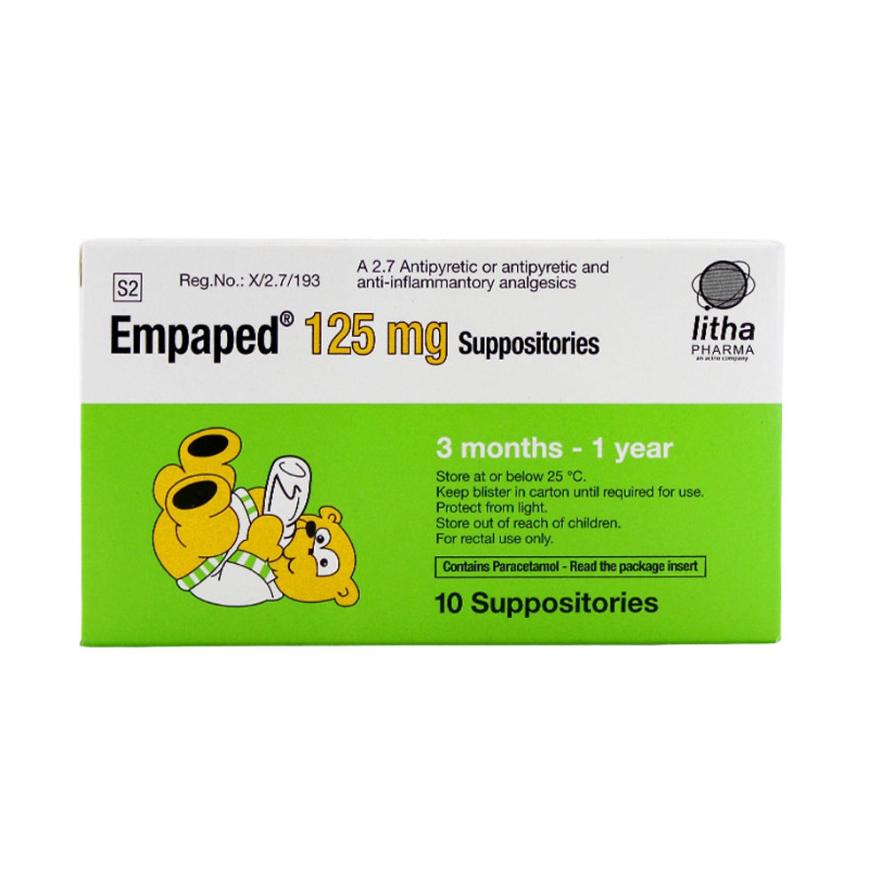 Empaped Suppositories 125mg 10