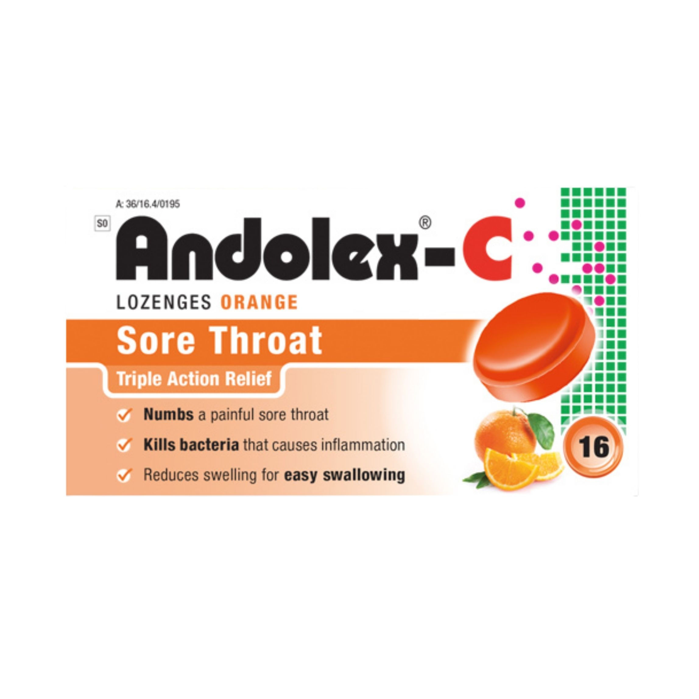 Andolex-C Lozenges Orange 16 Lozenges