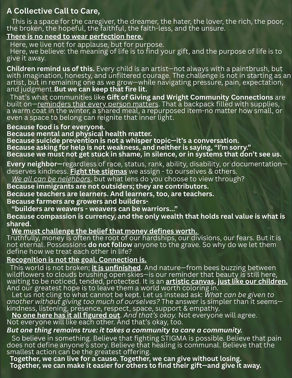 A Collective Call to Care...