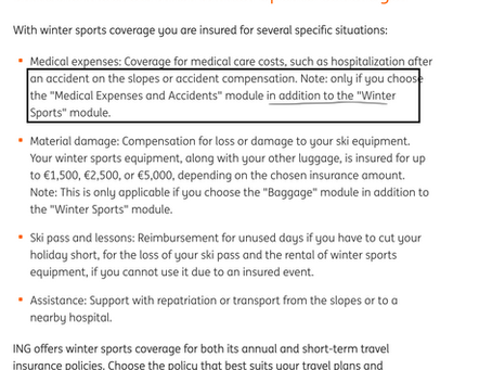 (Netherlands) Winter Sports Insurance Knowledge Sharing