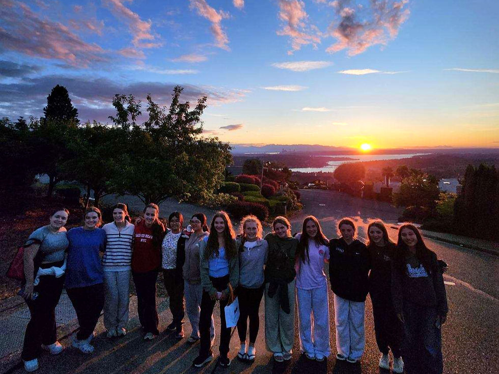 student and teachers from the Sacred Heart Community on a Coast Salish Adventure in Washington State
