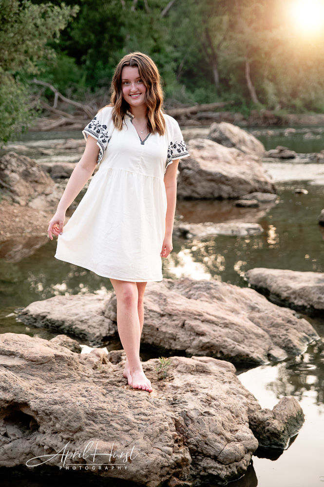 Elcee Summer Senior Session at Grand Falls in Joplin, MO