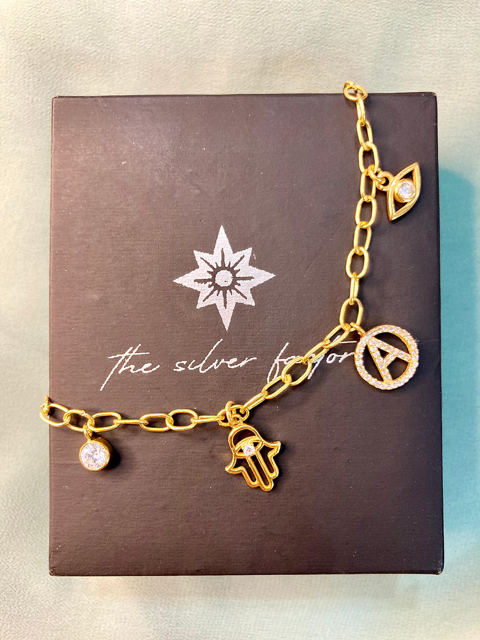 Sterling Silver Customized Initial Charm Bracelet – Rhaya Jewels