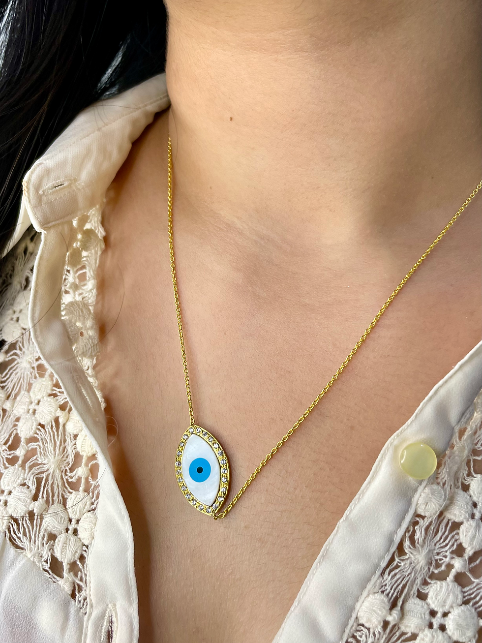 Elegant Diamond Evil Eye Necklace for Everyday Wear – Rhaya Jewels