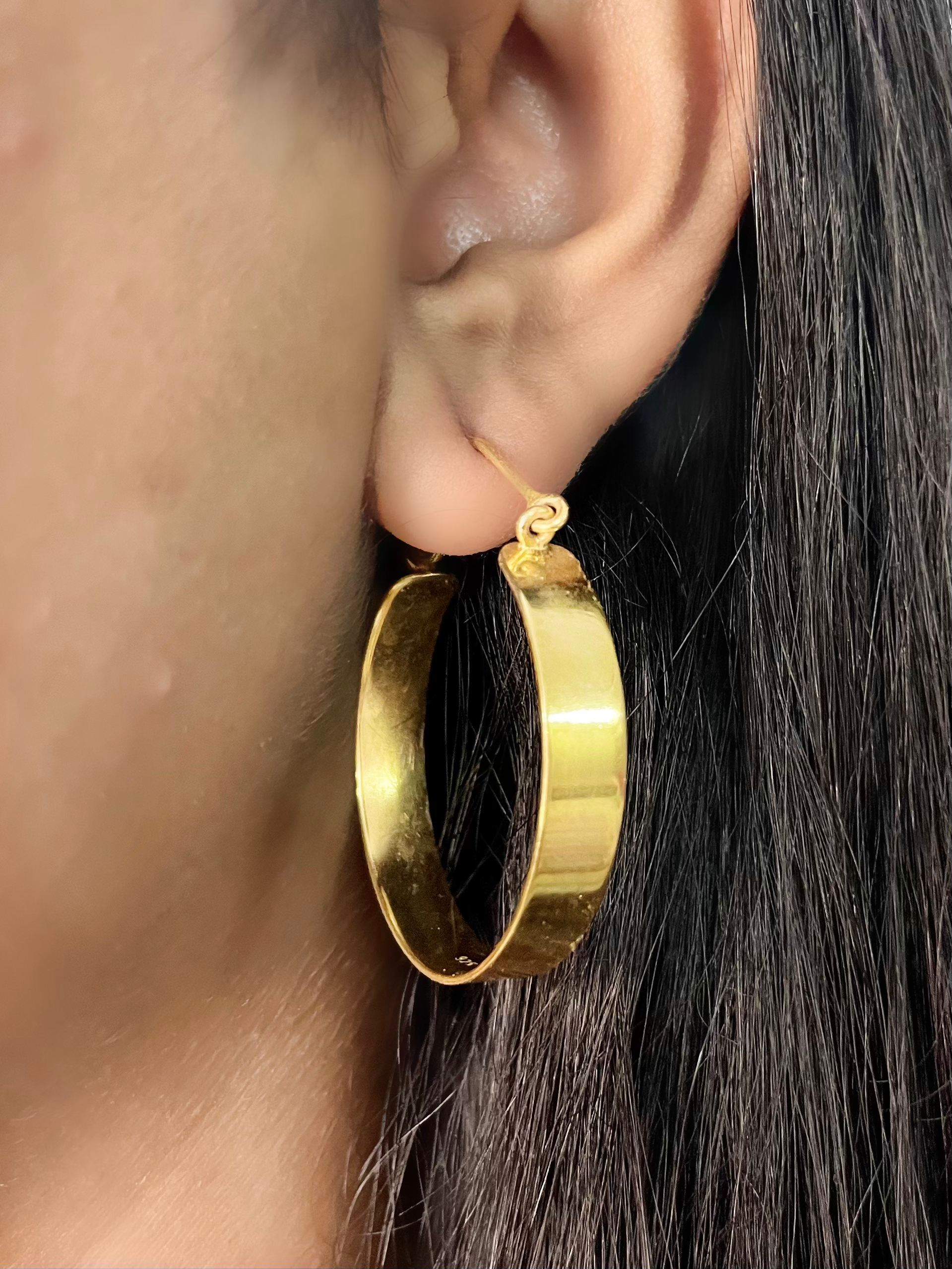 Flat Hoops in Sterling Silver – Rhaya Jewels