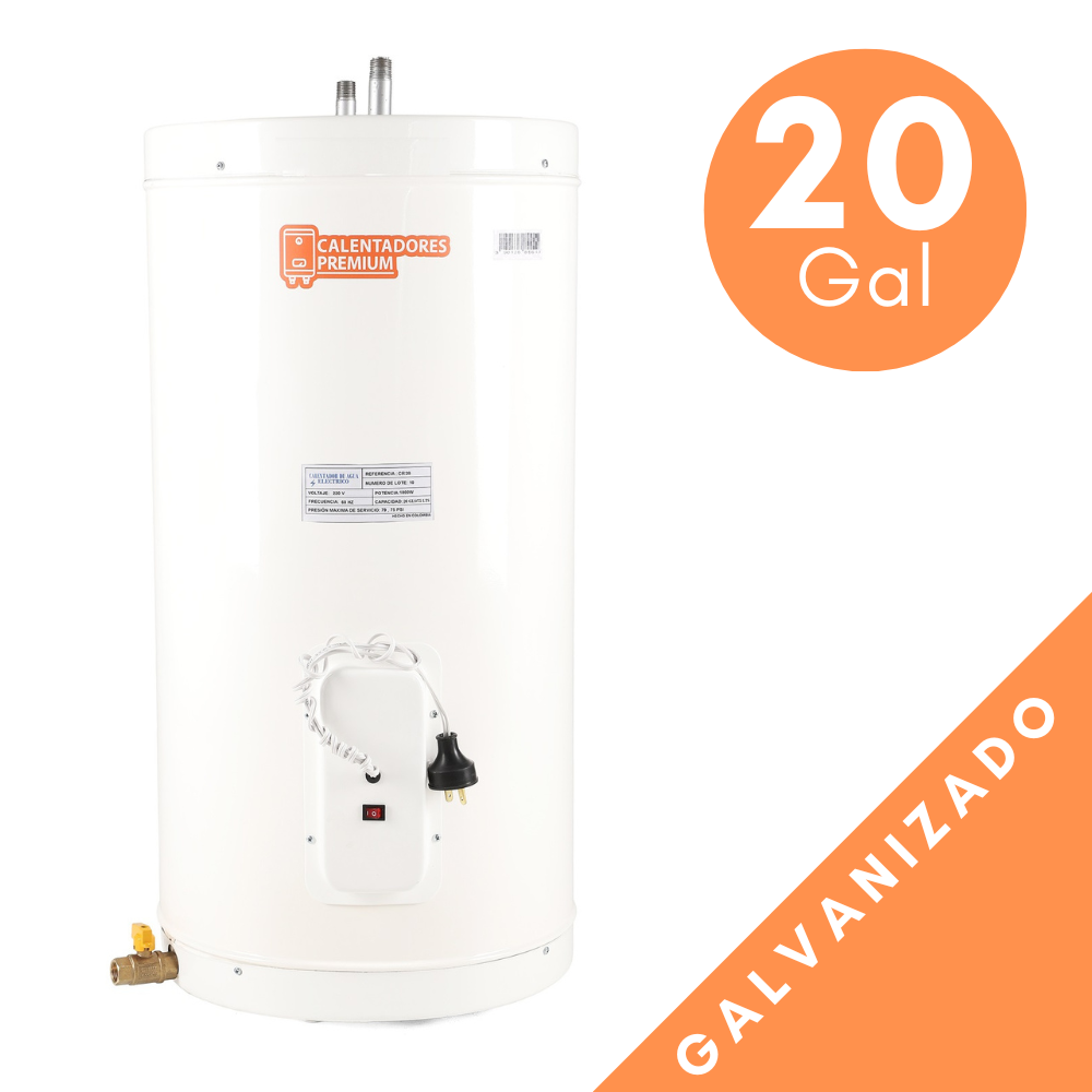 Calentador de Acumulación de Agua Eléctrico 20 Galones Boiler con Capsula