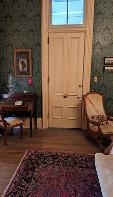 Picture of the white door that leads into the parlor