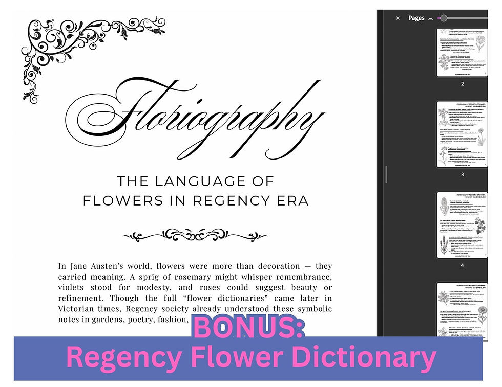 Thumbnail: Coloring Book | Art Remix: The Language of Flowers, Regency Inspired