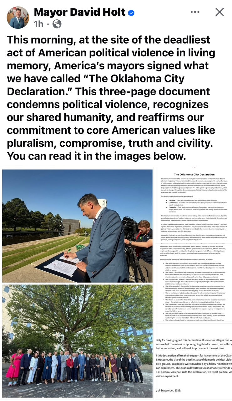 Mayor Holt needs to live up to “The Oklahoma City Declaration”